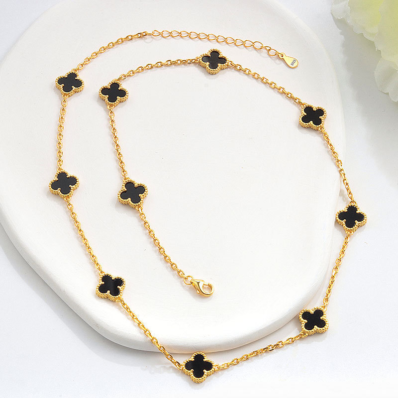Necklace-18K Gold-Black