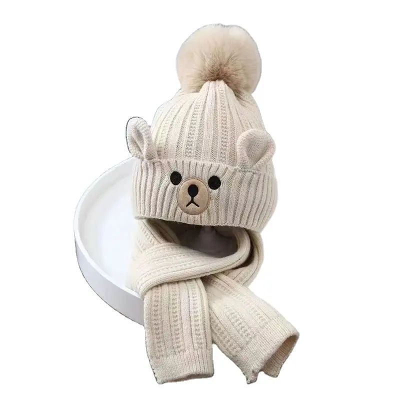 Ruimantike หมวกฤดูหนาวสำหรับเด็กคุณภาพสูงชุดผ้าพันคอหมวกฤดูหนาว