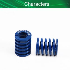 Phụ kiện máy in 3D xi lanh thép hợp kim 20mm OD 10mm ID 25mm dài xoắn ốc dập ánh sáng tải nén mùa xuân tông màu xanh 2 cái - Product Image 3