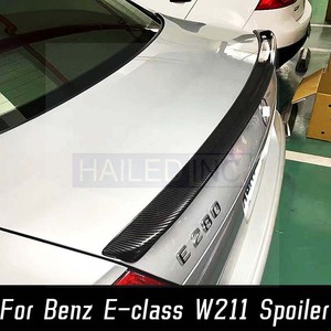 Mercedes-benz e-class W211 E200 E200 AMG Spoiler için HAILED arka bagaj Spoiler 2002-2009 ABS plastik araba arka kanat arka Spoiler