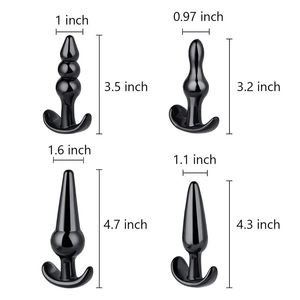 热销4Pcs TPE对接插头训练器套件肛门塞训练套装前列腺性玩具初学者高级用户 - Product Image 6