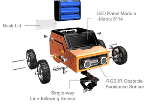Modischer WeeeBot Mini STEM Roboter nach Hindernis vermeidung Auto Code Smart Trainings roboter Elektrischer STEM Spielzeug auto für Kinder