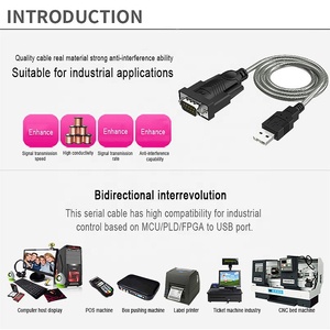 USB เป็น232สายเคเบิล DB9พิน USB 2.0 DB9 RS232ชิปเซ็ต PL2503สายอะแดปเตอร์ - Product Image 3