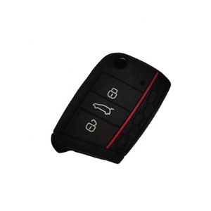 Good Quality 3 Button Silicone Car <strong>Key</strong> Cover for V-W Flip <strong>Key</strong> - Product Image 1