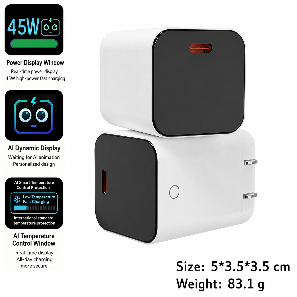 GaN45W-สีขาว