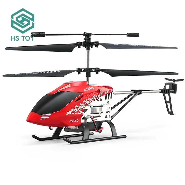 HS Remote Control Airplane Aircraft Crash Resistant Mini Copter RC Helicopter 4 Channel With LED Light And USB