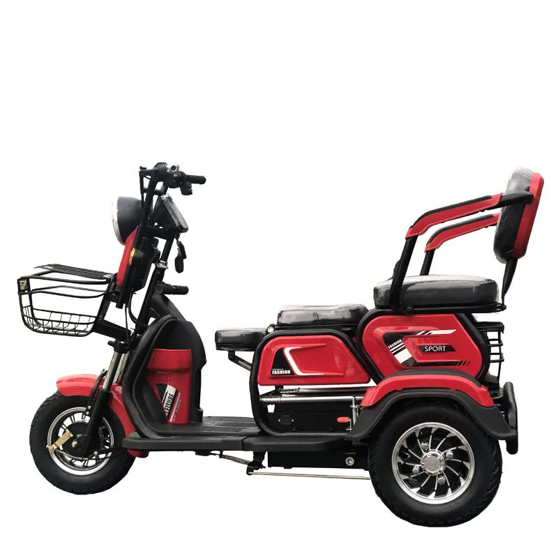 Vélo cargo électrique 3 roues, scooter électrique tricycle pour adultes
