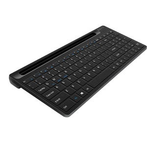 Multimedia Rechargeable <strong>Bluetooth</strong> Wireless <strong>Keyboard</strong> <strong>with</strong> Number Pad and Slot Design for iPad Mobile Phone Tablet Pc - Product Image 2