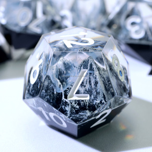 Đông lạnh Ngai Vàng đa diện RPG xúc xắc-làm bằng tay vĩnh cửu tuyết Núi nhựa DND thiết lập cho ngục tối & Dragons-M Trắng - Product Image 5