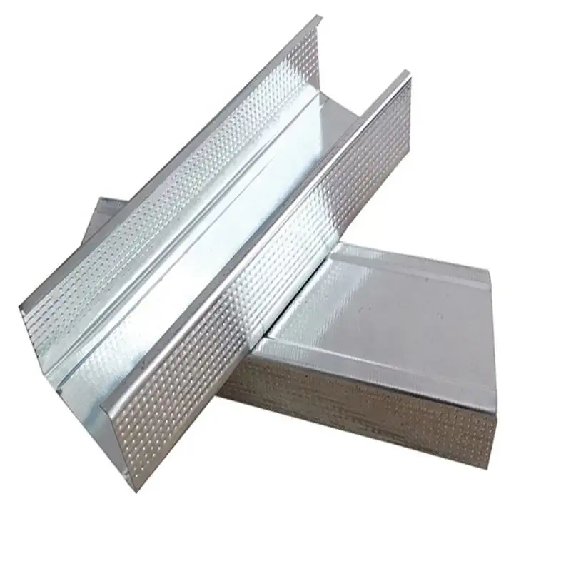 Accesorios para paneles de yeso Soporte de perfil de paneles de yeso de acero galvanizado Perno de metal/Pista/Omega/C/U Canal de enrasado Quilla de acero ligero