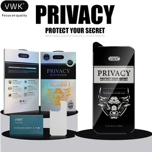 Vwk 3D Radian Tempered Glass sự riêng tư bảo vệ màn hình chống gián điệp 9H cho iPhone 13 14 15 Pro Max 16 Cộng với điện thoại di động lớp AAA - Product Image 2