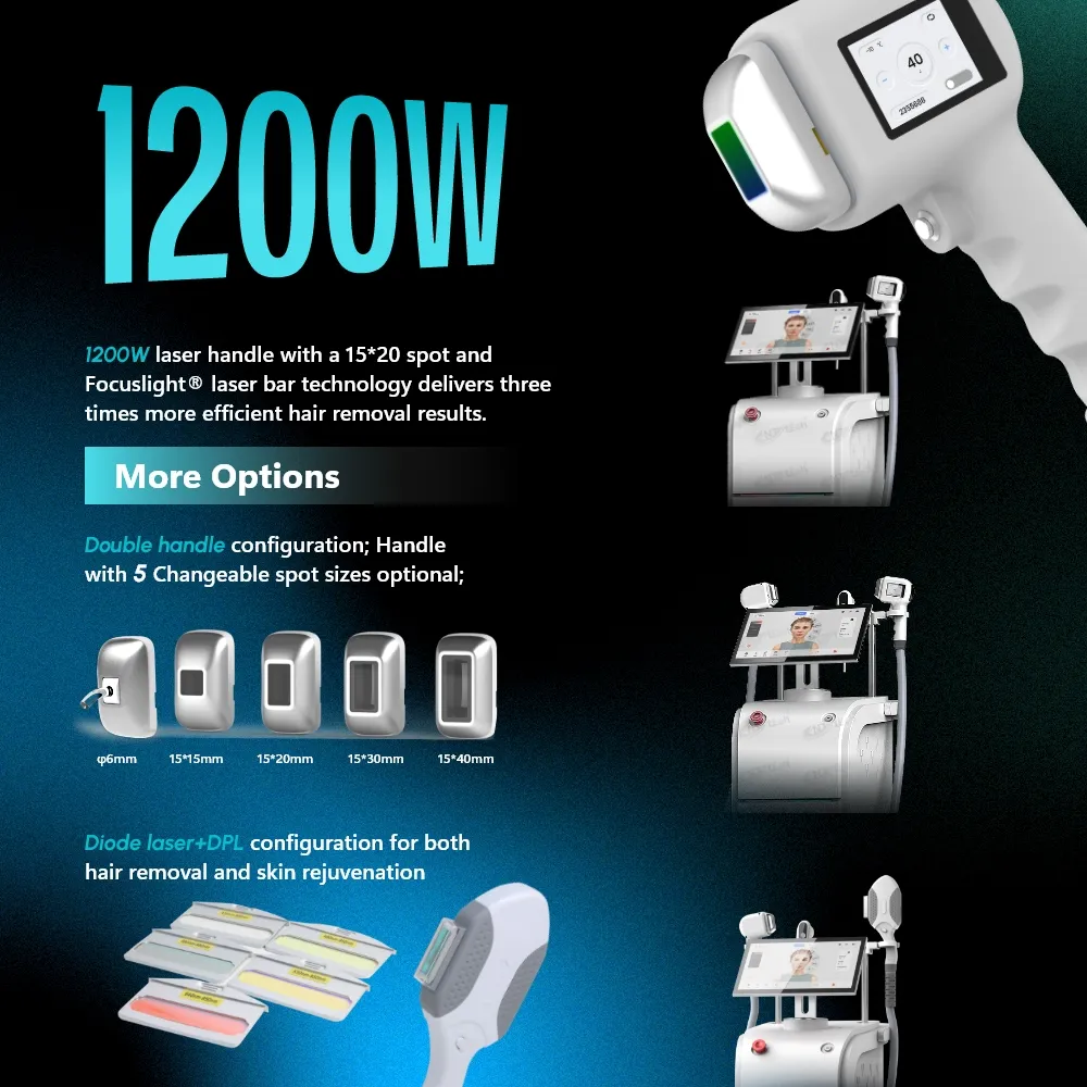 OEM ODM prend en charge la machine d'épilation professionnelle à diode laser 2000w 808