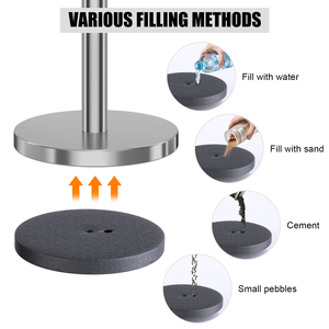 Hot bán Bạc Vàng nước fillable ánh sáng thép không gỉ hàng đợi rào cản <span class=keywords><strong>stanchion</strong></span> bài viết cho kiểm soát đám đông sự kiện cho người đi bộ - Product Image 3