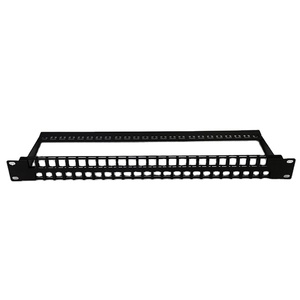 Red Ethernet 1U 48 puertos UTP FTP Panel de conexión en blanco Conector RJ45 Montado en Rack 19 pulgadas Cat5e Cat6 Cat6A Panel de conexión de cableado - Product Image 1
