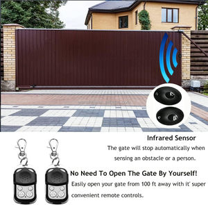 Rack Driven Sliding Gate Opener with Alarm <strong>System</strong> Remote Controls for Gates up to 40ft Complete Gate <strong>Operator</strong> Kit for Driveways - Product Image 4
