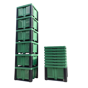 Unique Structural Design Brand New Large Plastic Pallet Boxes HDPE Stackable Agricultural <strong>Crates</strong> <strong>Stacked</strong> <strong>Nested</strong> Affordable - Product Image 6