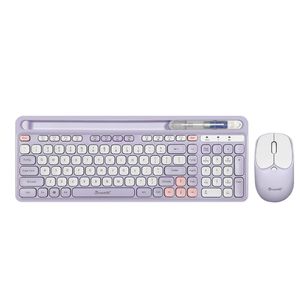 KMSW-018 Stylish 99 Keys 2.4Ghz Wireless <strong>Keyboard</strong> <strong>Mouse</strong> Combo USB Accessible <strong>Computer</strong> Accessory for Office <strong>Use</strong> with Phone Slot