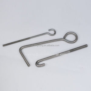 厂家直销j钩长螺纹挂钩定制非标不锈钢挂钩 - Product Image 3