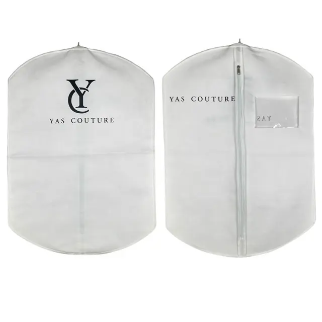 Borsa di indumento resistente personalizzabile con la chiara borsa della copertura dell'indumento dell'uniforme della tasca della finestra con il Logo
