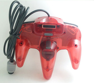 Gamepad di alta qualità N64 cablato con maniglia trasparente compatibile con N64 Controller di interfaccia di colore trasparente - Product Image 4