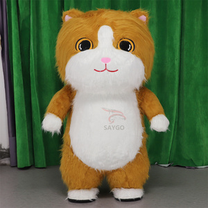 Hayvan gri kedi 2m 2.6m 3m özelleştirilmiş renk şişme maskot kostümü fursuit cosplay karnaval cadılar bayramı yetişkin