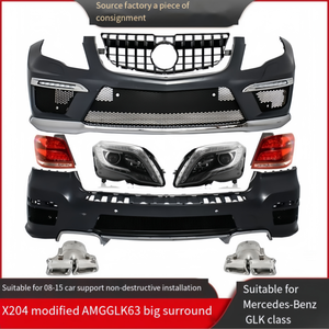 Passend für 2008-2015 Mercedes-Benz GLK-Klasse. X204 Modifikation für GLK63 Body Kit mit AMG Front Hecks toß stange Lip Heckrohr. - Product Image 3