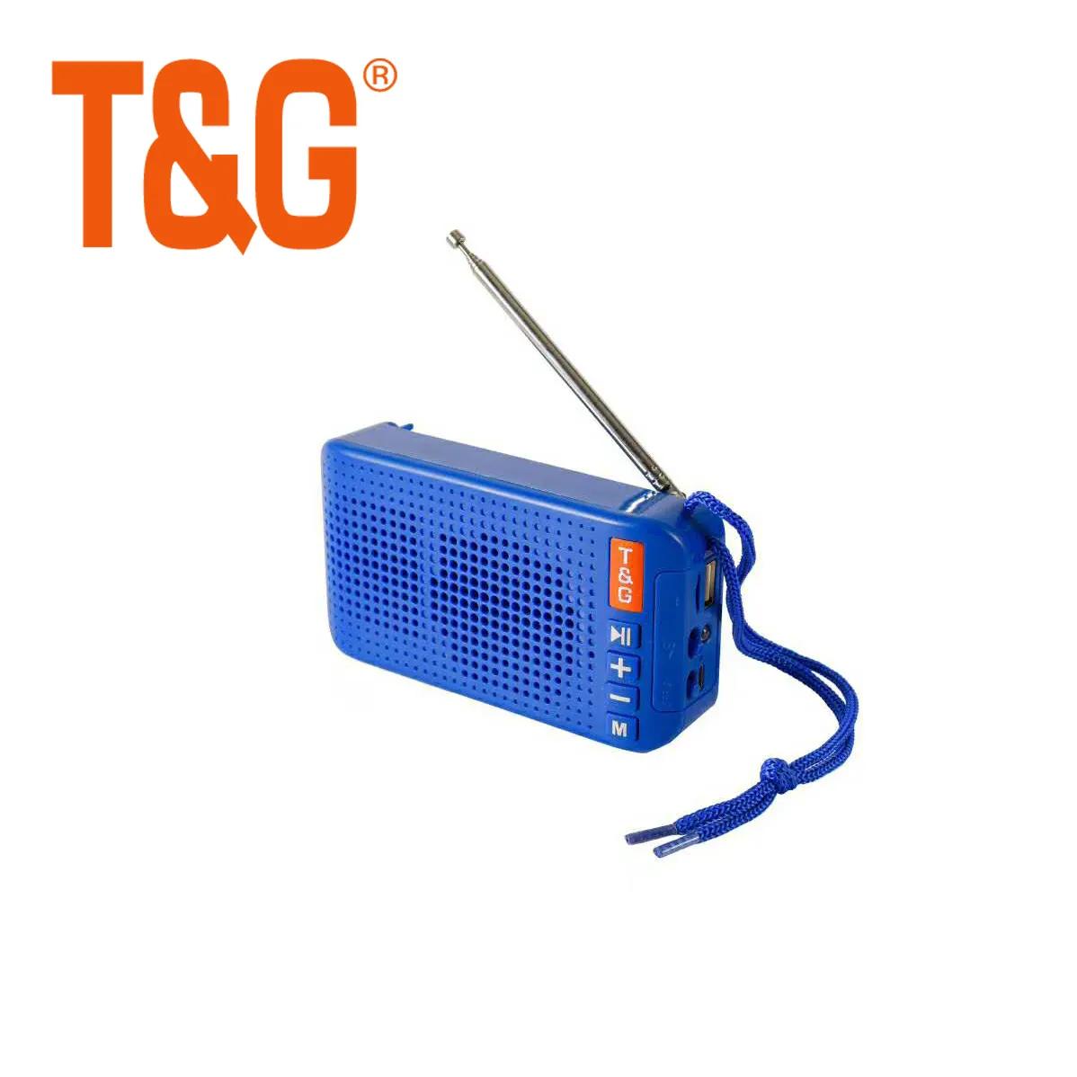 Minialtavoz TWS TG184, con antena de linterna, altavoz inalámbrico alimentado por energía solar, con radio FM y tarjeta TF USB