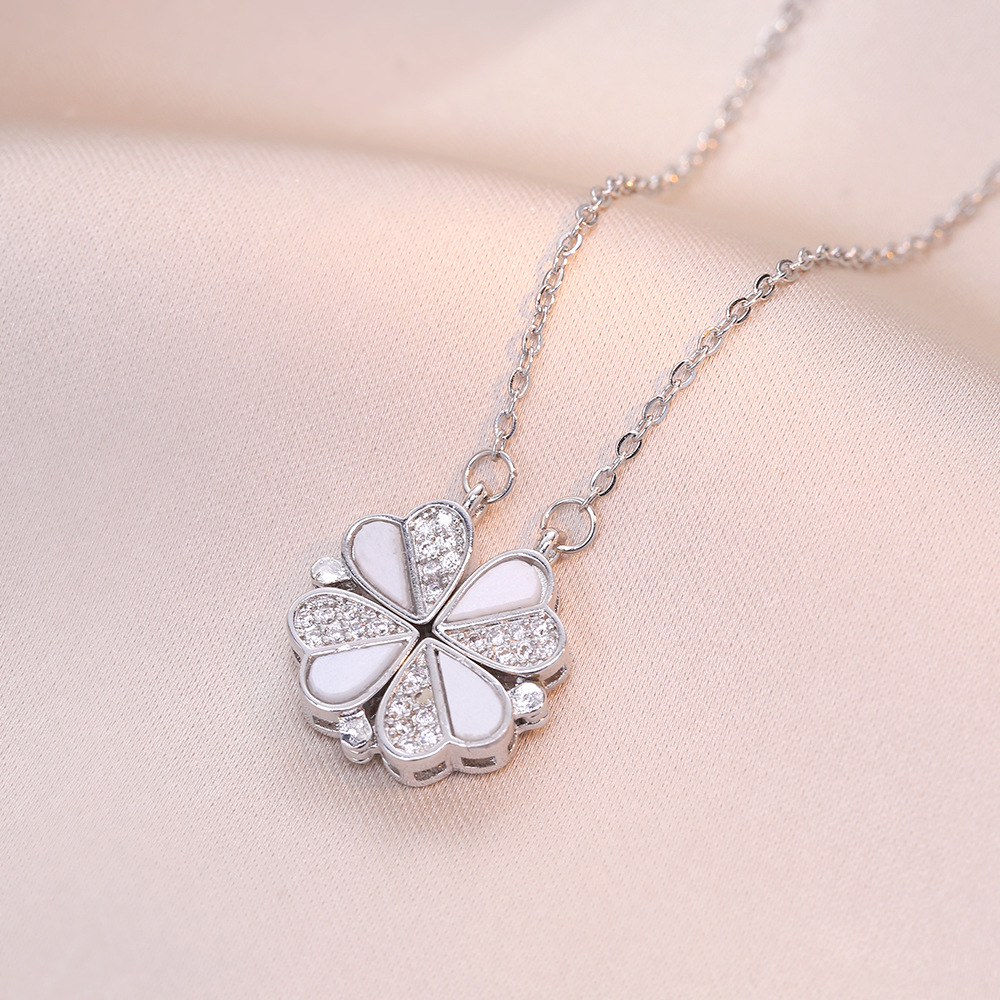 Silver steel color necklace
