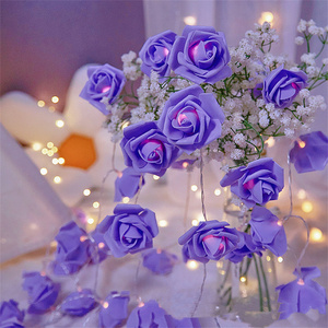 YX Hot Selling <strong>LED</strong> Simulation Rose Light String Girls' Room Birthday Scene &amp; Party Wedding Decoration Decorative Flowers Plants - Product Image 1