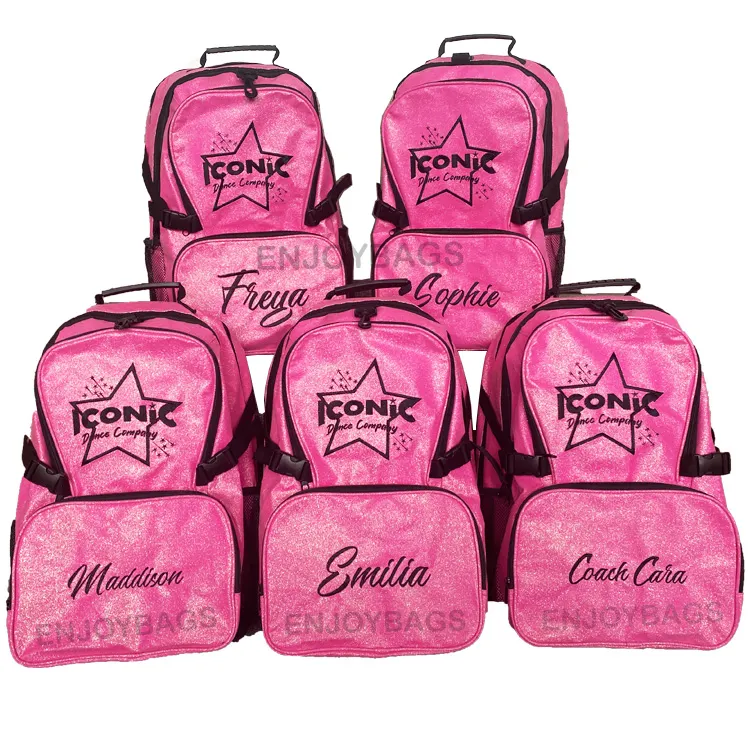 Mochila OEM con tela metálica impermeable de alta calidad Mochila de porristas personalizada Cheer Bags