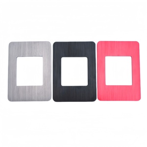 Kustom logam besi tahan karat Data dekoratif pelat wajah bingkai padat aluminium nirkabel <span class=keywords><strong>CNC</strong></span> fabrikasi mesin - Product Image 1