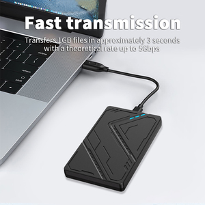 2.5 inch bên ngoài ổ cứng bao vây RGB ánh sáng USB3.1 Loại C SATA III 6Gbps 9.5mm SSD HDD trường hợp UASP 4TB lưu trữ cho máy tính xách tay - Product Image 2
