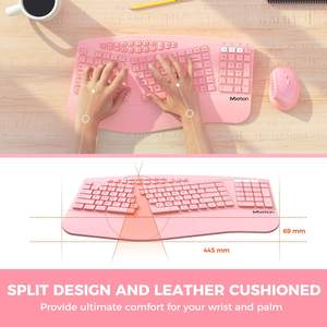 MEETION DirectorB Split <strong>Keyboard</strong> and <strong>Mouse</strong> Kit 121 Keys BT1 BT2 2.4G Wireless Office <strong>Custom</strong> Split Ergonomic <strong>Keyboard</strong> Manufacture - Product Image 3