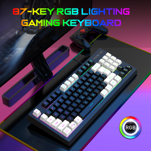 Mini Teclado mecánico ultracompacto retroiluminado Rgb, teclado para juegos con cable, impermeable, pequeño, compacto, 87 interruptores de teclado - Product Image 3