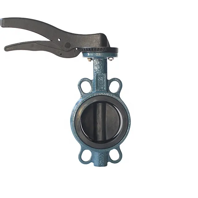 Wafer Type Butterfly Valve of 2 Inch Industrial Application DN50 DN100 DN200 Carbon Steel Di Iron Standard Normal Temperature 1"