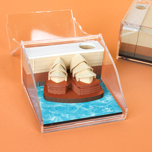 Omoshiroi <strong>Block</strong> Famous Building 2025 Weekly Calendar <strong>Paper</strong> <strong>Block</strong> 3d Sydney Opera House <strong>Memo</strong> Pad <strong>Note</strong> <strong>Cube</strong> with Retail Gift Box - Product Image 2
