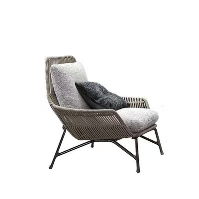 Grey wicker chair