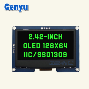Genyu beyaz/mavi/sarı/yeşil 2.42 inç OLED LCM 4 PIN IIC I2C SSD1309 sürücü 2.42 "128x64 nokta OLED ekran modülü - Product Image 3