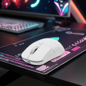 PAW3311 RGBマクロマウスHuanoスイッチトライモードワイヤレスタイプC人間工学設計右利きコンピュータマウスPCゲーマー用OEM - Product Image 1