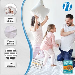 ChamXue fermuarlı yastık koruyucu, özelleştirilmiş boyutu renk, fermuar ile hipoalerjenik yatak yastık, nefes Encasement kapak - Product Image 4