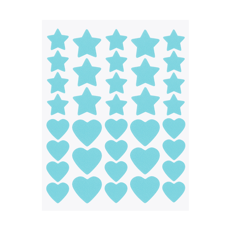 Toppa Stella Cuore Blu 36 pezzi
