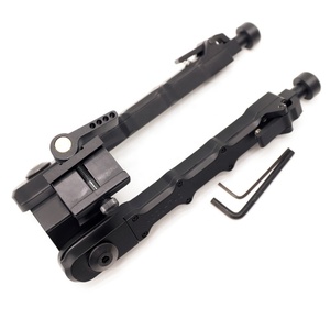 Hunting Accessories Tactical V9 Metal Tripod with QD 20mm <strong>Mount</strong> <strong>Bipod</strong> Adapter Adjustable Length Black Color - Product Image 5