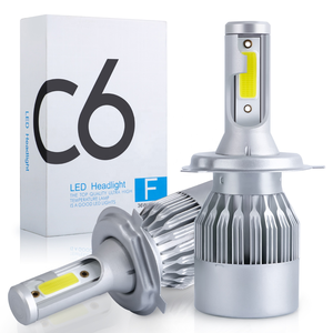 หลอดไฟหน้า LED ทรงซังข้าว C6กันน้ำ12โวลต์หลอดไฟสีขาวพร้อมแหล่งชิป LED อุณหภูมิ6000K - Product Image 1