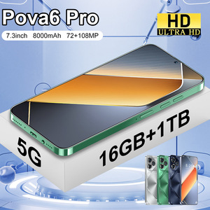 2025 POVA6 5G küresel nötr HD delikli ekran çift SIM kart Octa çekirdek Android 14 Smartphone 108MP 16 + 1Tb büyük ROM İngilizce - Product Image 4