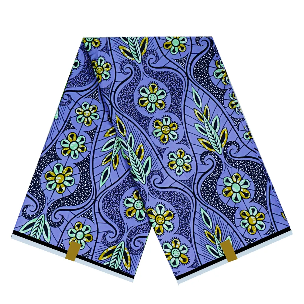 A1627 Hoge Kwaliteit Zachte Ankara Afrikaanse Real Wax Blok Wax Katoen Textiel Print Stof Voor Kleding