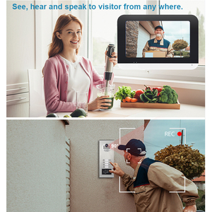 Sistema de timbre de intercomunicador de vídeo de apartamento múltiple de 8 Botones Monitor de 7 pulgadas con intercomunicador de doble vía para seguridad del hogar - Product Image 3