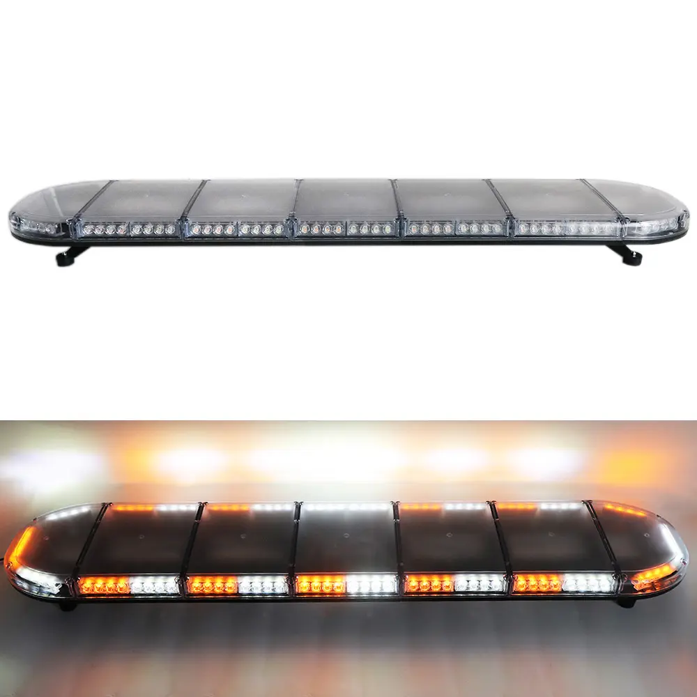 Stop fren dönüş sinyali ile 60 ''152CM güvenlik çakarlı lamba Bar Tuck araba uyarı yanıp sönen acil Lightbar Amber beyaz