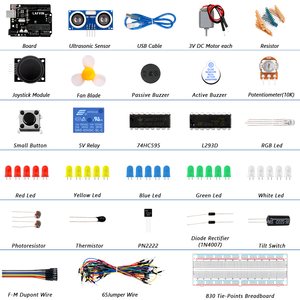 LAFVIN-Kit básico de iniciación para Arduino MEGA 2560, con Tutorial en PDF en línea