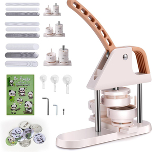 One-to-Three Button Sets of Molds <strong>Badge</strong> Machine with <strong>Replaceable</strong> Sizes Making Machine - Product Image 2