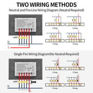 WiFi智能灯光开关智能家庭屏幕触摸单向图雅遥控家庭自动化智能灯光墙壁开关 - Product Image 6